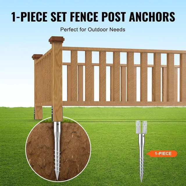 Alt view image 5 of 7 - No Dig Ground Anchor, 1 Pack 3.94 x 2.76 x 27.56 in DIY Screw in Post Stake, Includes 6 Lag Bolts & a Rebar, U-Shape Heavy Duty Steel Post Holder, Great for Mailbox Posts and Fence Posts