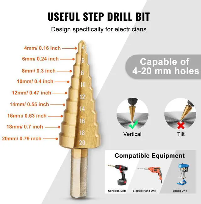 Alt view image 6 of 7 - 10 Ton Hydraulic Knockout Punch Kit, 1/2" to 2" Conduit Hole Cutter Set, KO Tool Kits with Puncher 6 Piece, Metal Sheet Driver Tools, For Aluminum, Brass, Stainless Steel, Fiberglass and Plastic