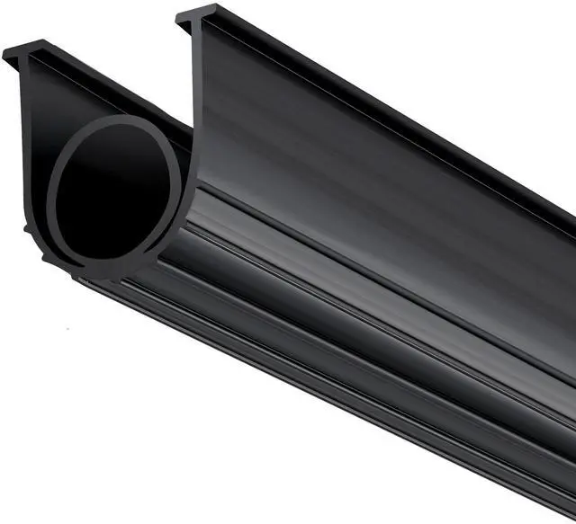 Main image of Garage Door Seals Bottom Rubber, U Shape +O Ring Garage Door Weather Stripping, Universal Weatherproof Threshold Buffering Sealing Rubber , 5/16 inch T-ends and 3 3/4 inch Width (10 Ft, Black)