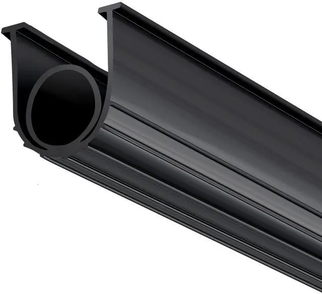 Main image of Garage Door Seals Bottom Rubber, U Shape +O Ring Garage Door Weather Stripping, Universal Weatherproof Threshold Buffering Sealing Rubber , 5/16 inch T-ends and 3 3/4 inch Width (16 Ft, Black)