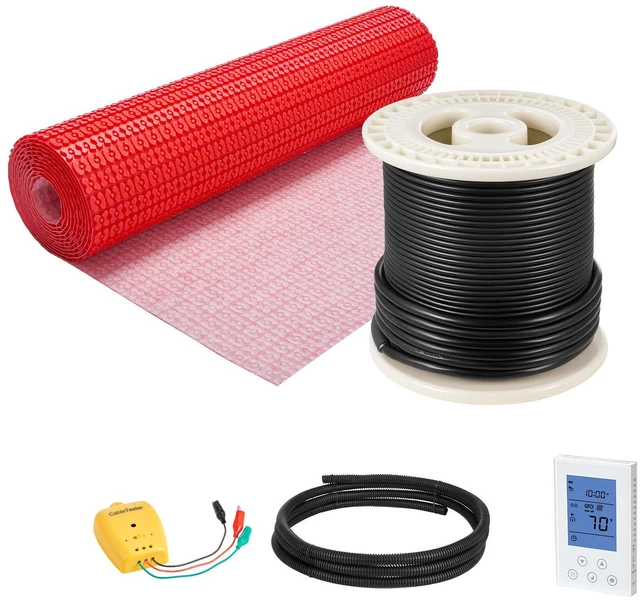 Alt view image 2 of 9 - VEVOR 80 sqft Floor Heating Mat 120V Radiant System with Decoupling Membrane