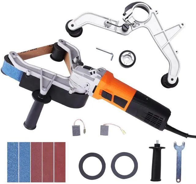 Main image of Pipe Tube Polisher Sander, 1000W Pipe Belt Sander with 6 Variable Speeds 1100-3200rpm, Professional Belt Sander Grinding Machine with 100PCS Sanding Belts for Burnishing Finishing Rust Removal