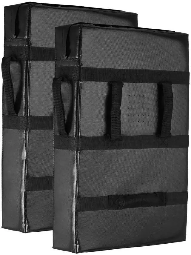 Main image of Football Blocking Dummy, 24x16 in Blocking Pads, Kick Shield Pad with Handles, High-Density Sponge Tackle Dummies, Heavy Duty Training Equipment for Basketball Hockey Lacrosse, Black, 2PCS