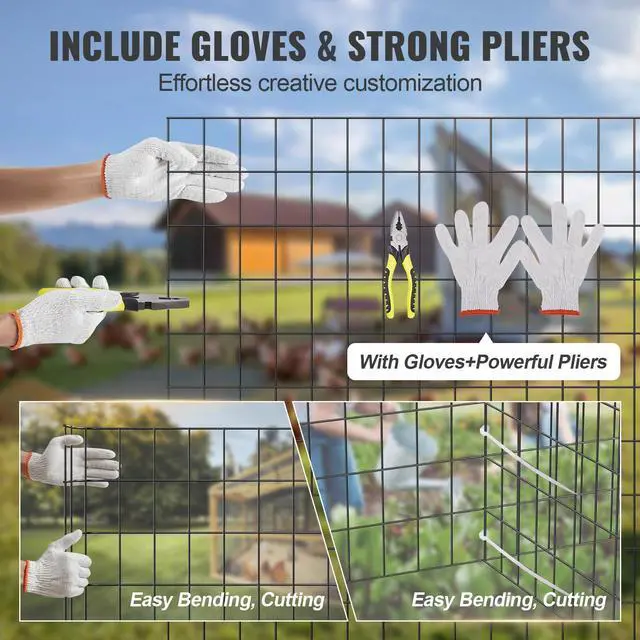 Alt view image 10 of 14 - VEVOR Hardware Cloth, 36'' x 50' Galvanized Wire Mesh Roll, 16 Gauge Chicken Wire Fence Roll, Vinyl Coating Metal Wire Mesh for Chicken Coop Barrier, Rabbit Snake Fences, Poultry Enclosures
