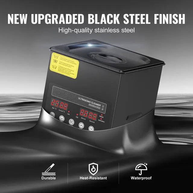 Alt view image 5 of 7 - 2L Ultra Sonic Cleaner, 60W Digital Sonic Cleaning Machine with Gentle Mode & Upgraded Degassing, 40kHz Ultrasound Cleaner Machine with Heater & Timer for Jewelry, Glasses, Tools, Retainer