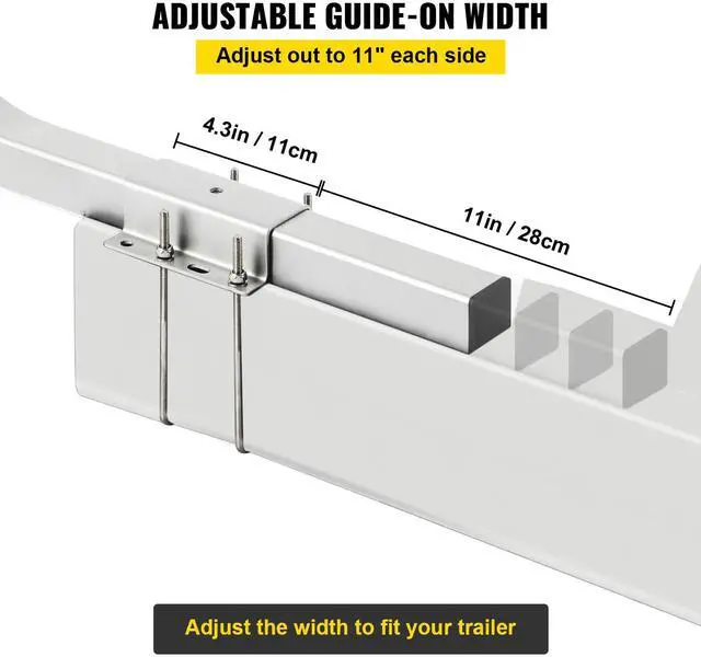 Alt view image 11 of 15 - VEVOR Boat Trailer Guide-ons, 2PCS Rustproof Steel Trailer Guide ons, Trailer Guides with Carpet-Padded Boards, Mounting Parts Included, for Ski Boat, Fishing Boat or Sailboat Trailer