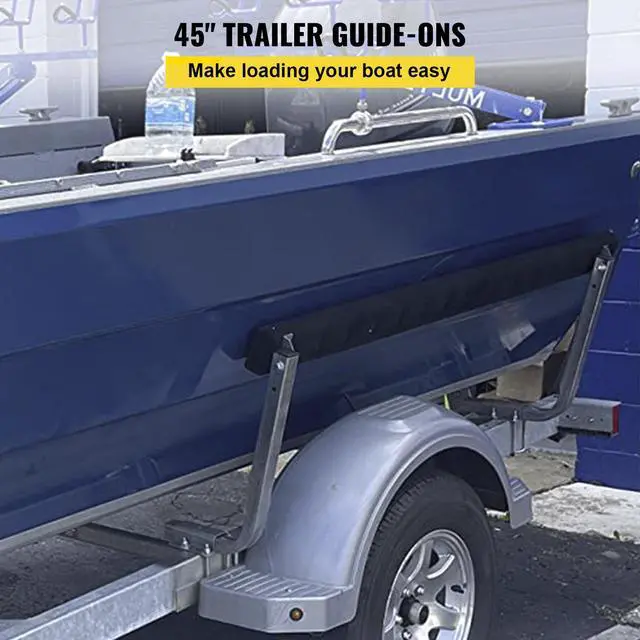 Alt view image 10 of 15 - VEVOR Boat Trailer Guide-ons, 2PCS Rustproof Steel Trailer Guide ons, Trailer Guides with Carpet-Padded Boards, Mounting Parts Included, for Ski Boat, Fishing Boat or Sailboat Trailer