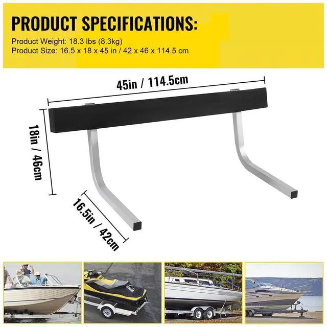 Alt view image 15 of 15 - VEVOR Boat Trailer Guide-ons, 2PCS Rustproof Steel Trailer Guide ons, Trailer Guides with Carpet-Padded Boards, Mounting Parts Included, for Ski Boat, Fishing Boat or Sailboat Trailer