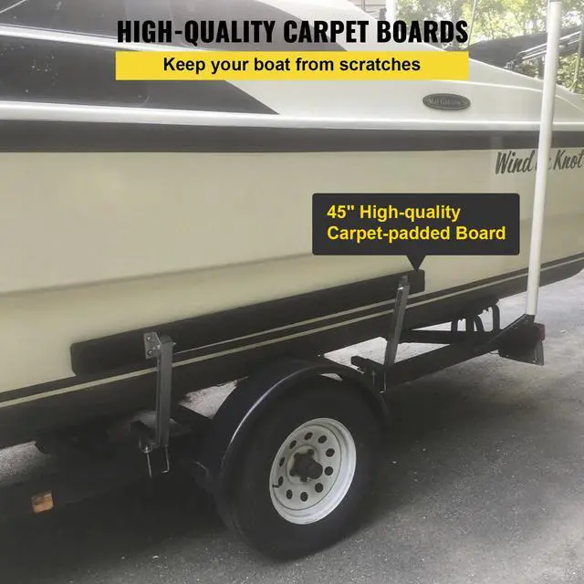 Alt view image 14 of 15 - VEVOR Boat Trailer Guide-ons, 2PCS Rustproof Steel Trailer Guide ons, Trailer Guides with Carpet-Padded Boards, Mounting Parts Included, for Ski Boat, Fishing Boat or Sailboat Trailer