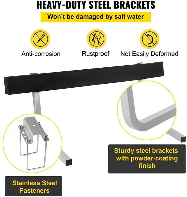 Alt view image 13 of 15 - VEVOR Boat Trailer Guide-ons, 2PCS Rustproof Steel Trailer Guide ons, Trailer Guides with Carpet-Padded Boards, Mounting Parts Included, for Ski Boat, Fishing Boat or Sailboat Trailer