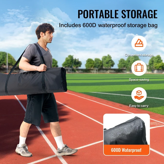 Alt view image 5 of 7 - I Screen Baseball for Batting Cage, 7x4 ft Baseball Softball Safety Screen, Body Protector Portable Batting Screen with Carry Bag & Ground Stakes, Heavy Duty Pitching Net for Pitchers Protection