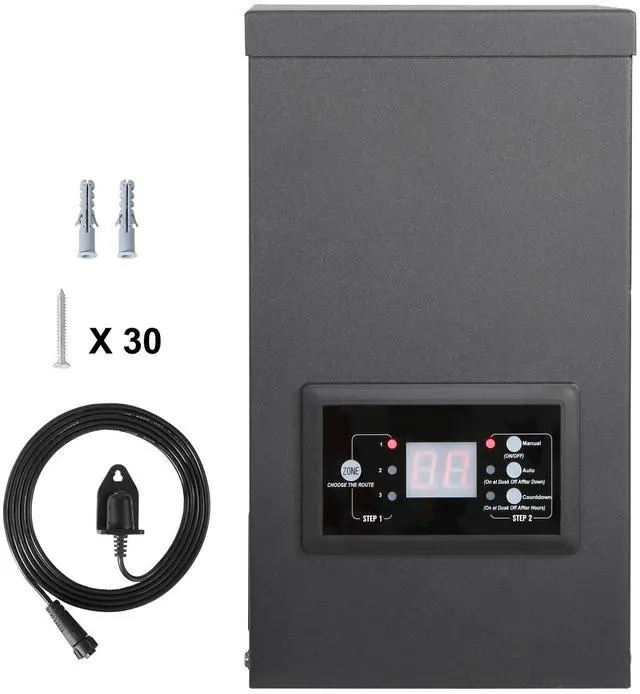 Main image of 300W Low Voltage Landscape Transformer with Timer and Photocell Sensor, Waterproof Landscape Lighting Transformer, 120V AC to 12V/14V AC for Outdoor, Spotlight, Pathway Light, Pool light, ETL