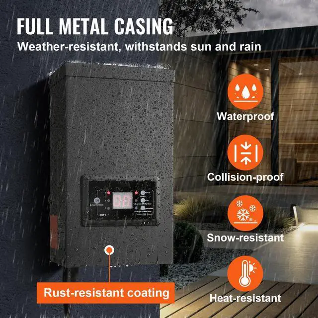 Alt view image 6 of 7 - 300W Low Voltage Landscape Transformer with Timer and Photocell Sensor, Waterproof Landscape Lighting Transformer, 120V AC to 12V/14V AC for Outdoor, Spotlight, Pathway Light, Pool light, ETL