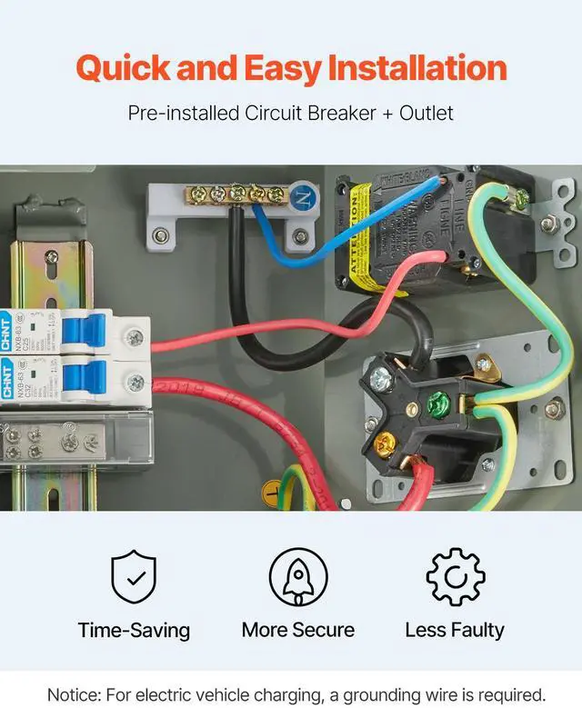 Alt view image 5 of 7 - Temporary Power Outlet Panel, 20 30 Amp, RV EV Electrical Outlet Panel with NEMA 30 Amp GFCI 20 Amp Receptacle Installed, Pre-Wired IP54 Weatherproof Box, for RV Camper Car Travel Motorhome