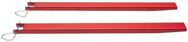 Main image of Pallet Fork Extensions, 82" Length 4.5" Width, Heavy Duty Carbon Steel Fork Extensions for Forklifts, 1 Pair Forklift Extensions with Pins, Forklift Fork Attachments for Forklift Truck, Red