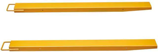 Main image of Pallet Fork Extensions, 60" Length 4.5" Width, Heavy Duty Carbon Steel Fork Extensions for Forklifts, 1 Pair Forklift Extensions, Industrial Forklift Fork Attachments for Forklift Truck, Yellow