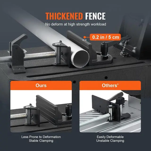 Alt view image 4 of 7 - Chop Saw, 14"/355mm Blade Diameter Cut Off Saw, 2800W 1200RPM Steel Cutting Machine, 0-45° Adjustable Dry Cut Chop Saw, Miter Saw for Cutting Metal Cold Cut Saw for Steel/Rebar/Iron/Aluminum