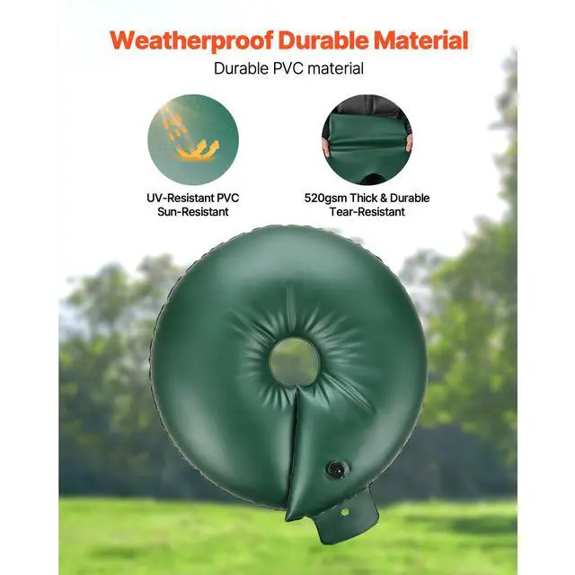 Alt view image 3 of 7 - Tree Watering Rings, 4 Pcs 20 Gallons Tree Watering Bags, 6-9 Hours Slow Release, Refillable Planting Water Bags, Water Saving, Heavy Duty Watering System for Shrub Tree Root Drip Irrigation