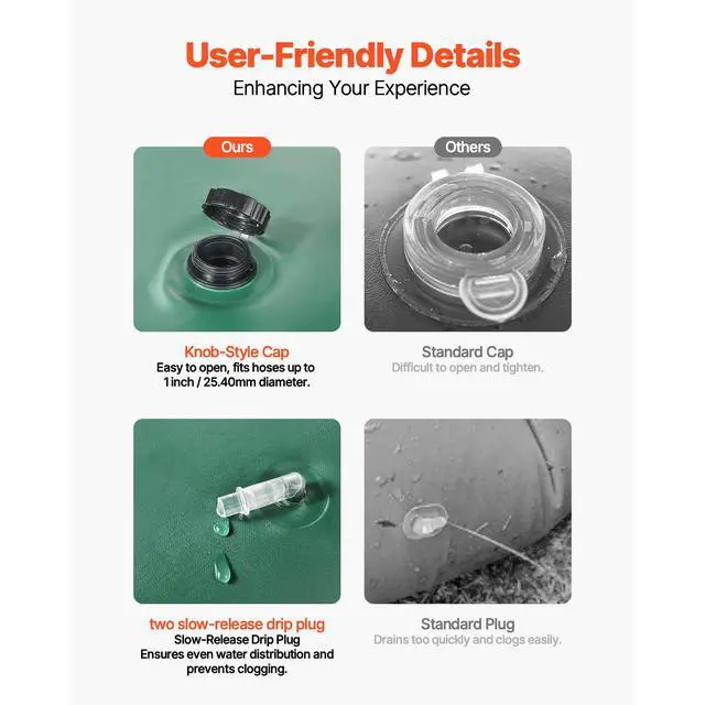 Alt view image 5 of 7 - Tree Watering Rings, 4 Pcs 20 Gallons Tree Watering Bags, 6-9 Hours Slow Release, Refillable Planting Water Bags, Water Saving, Heavy Duty Watering System for Shrub Tree Root Drip Irrigation