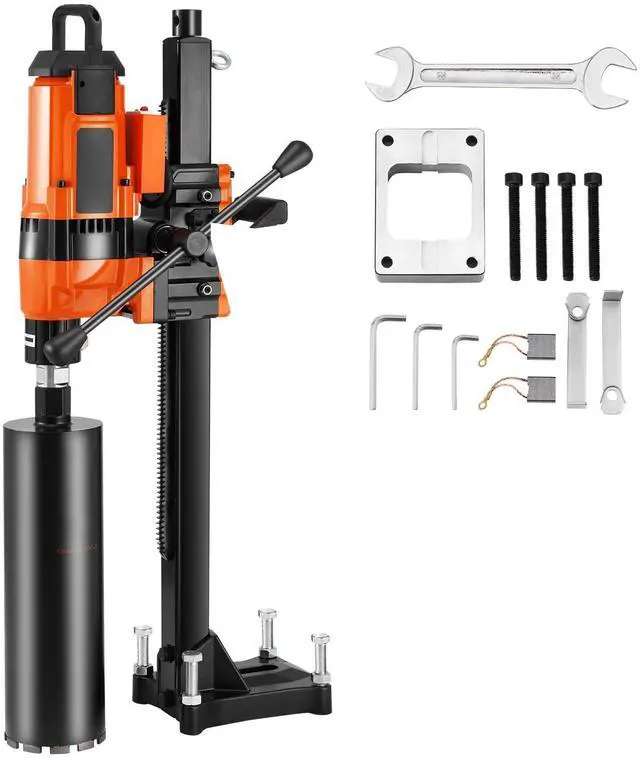 Main image of Core Drill Machine, 0.8-11.8in Drilling Diameter Diamond Core Drill Rig with Stand and Core Drill Bit, 3500W Rugged Concrete Core Drill, Wet and Dry Use, For Concrete, Brick, Marble