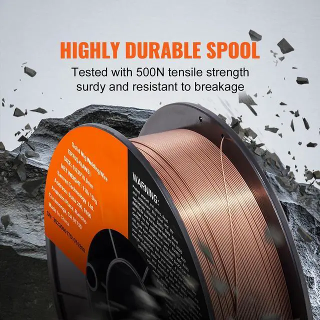 Alt view image 3 of 7 - Solid MIG Welding Wire, ER70S-6 0.035-inch 11LBS with Low Splatter and High Levels of Deoxidizers for All Position Gas Welding