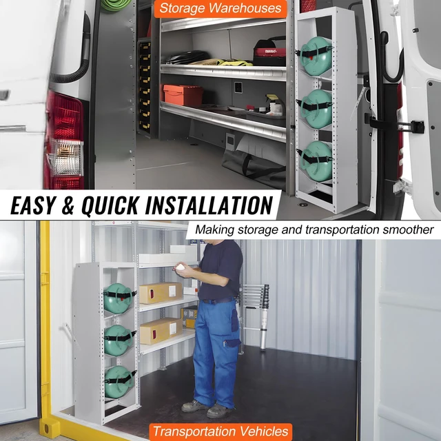 Alt view image 6 of 7 - Refrigerant Tank Rack, with 3 x 30-50lb Bottle Tanks, Cylinder Tank Rack 14.64x13.97x46.06 in, Refrigerant Cylinder Rack Gas Cylinder Racks and Holders for Freon, Gases, Oxygen, Nitrogen