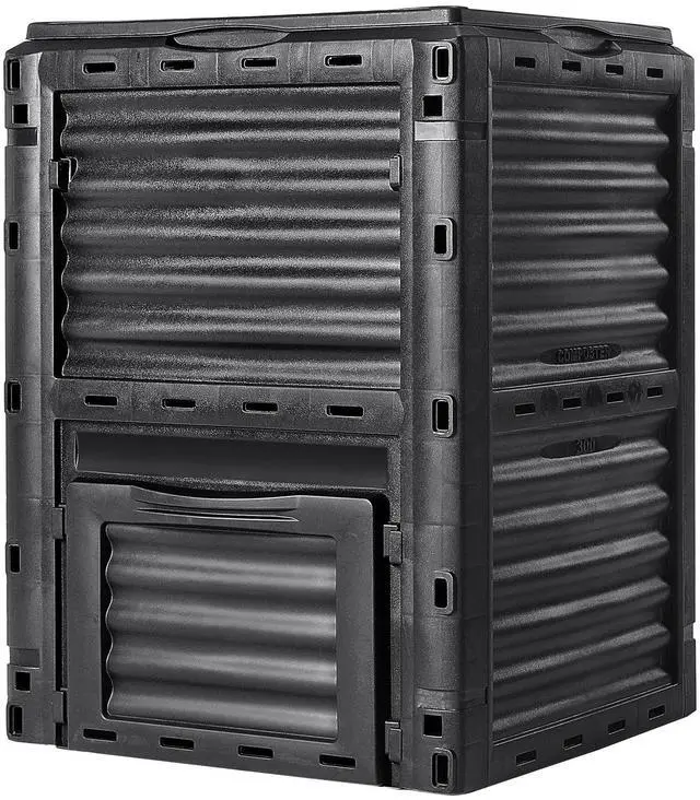Main image of Garden Compost Bin 80 Gal, BPA Free Composter, Large Capacity Outdoor Composting Bin with Top Lid and Bottom Door, Easy Assembling, Lightweight, Fast Creation of Fertile Soil