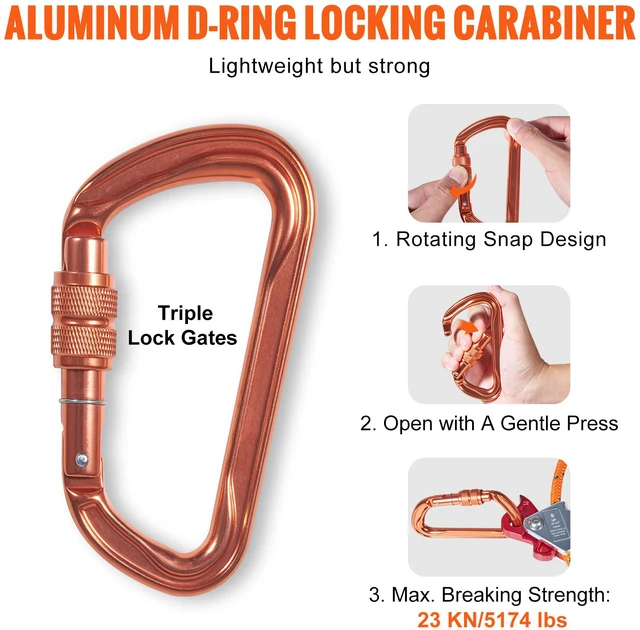 Alt view image 13 of 14 - Steel Core flipline, 1/2" x 8' Arborist Flipline, Flip Line for Tree Climbing with Alloy Steel Snap Hook, Aluminum Alloy Carabiner and Extra Tool Lanyard, for Arborist, Tree Climbers