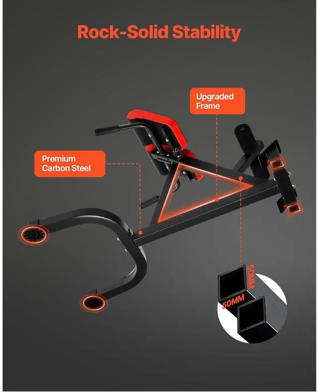 Alt view image 5 of 7 - Roman Chair Hyperextension Bench, 300 lbs Adjustable Extension Machine, Multi-Function Exercise Equipment for Glute, Hamstring, Lower Back, and Ab Workout, Fitness Weight Bench for Home Gym