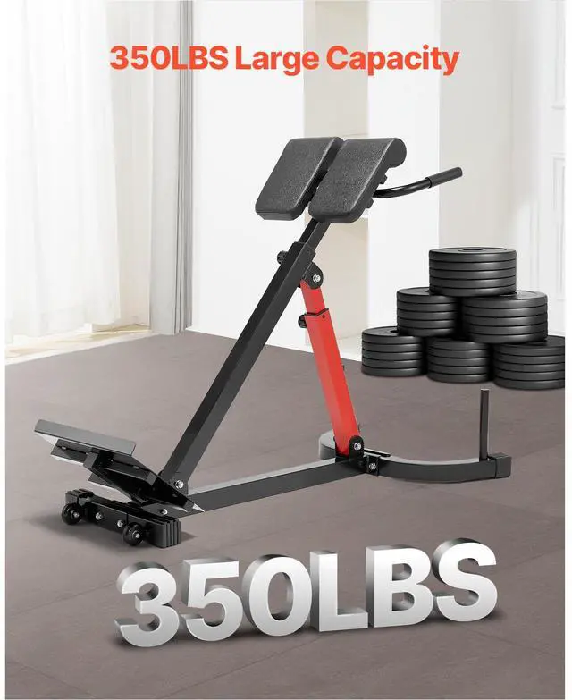 Alt view image 3 of 7 - Roman Chair Hyperextension Bench, 350 lbs Adjustable Extension Machine, Multi-Function Exercise Equipment for Glute, Hamstring, Lower Back, and Ab Workout, Fitness Weight Bench for Home Gym