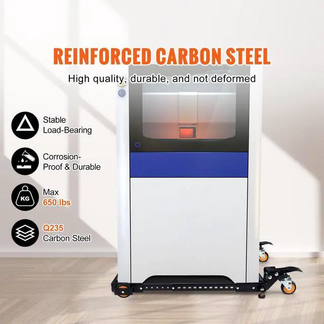 Alt view image 2 of 7 - Mobile Base, 650 lbs Weight Capacity, Adjustable from 12" x 12" to 36" x 36", Heavy Duty Universal Mobile Base Stand with Swivel Wheels, for Woodworking Equipment, Bandsaw, Power Tools, Machines