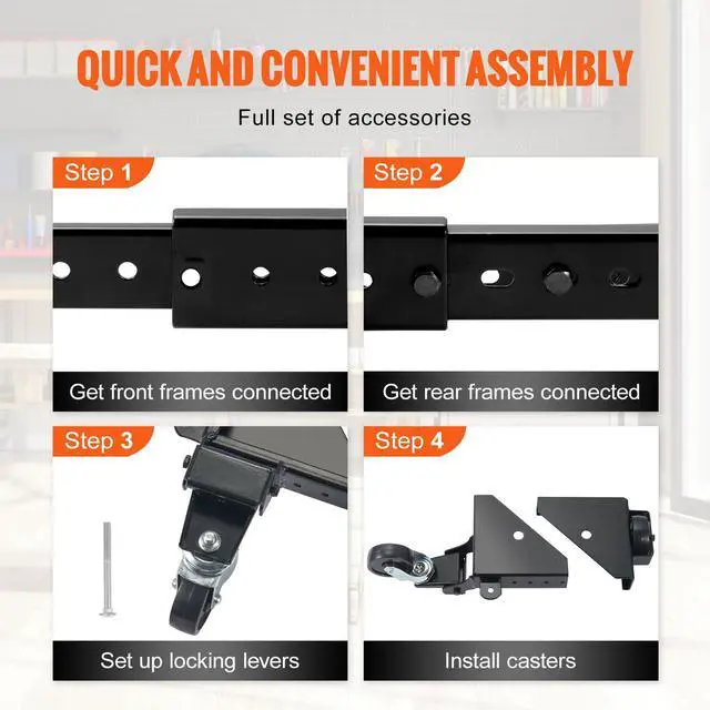 Alt view image 5 of 7 - Mobile Base, 500 lbs Weight Capacity, Adjustable from 12" x 12" to 36" x 36", Heavy Duty Universal Mobile Base Stand with Swivel Wheels, for Woodworking Equipment, Bandsaw, Power Tools, Machines