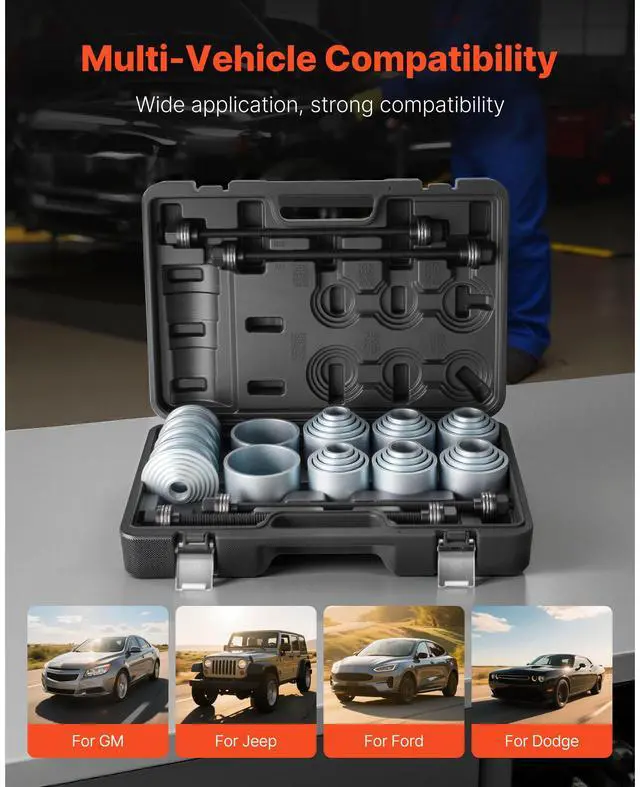Alt view image 4 of 9 - VEVOR 36 PCS Pull and Press Sleeve Kit Steel Bush Bearing Removal Installation