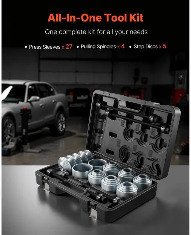 Alt view image 7 of 9 - VEVOR 36 PCS Pull and Press Sleeve Kit Steel Bush Bearing Removal Installation