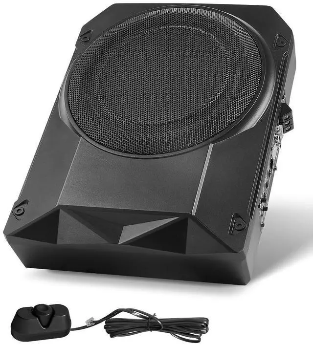 Main image of 10" 400W Underseat Car Subwoofer, Slim Powered Car Subwoofers Under the Seat, Low Profile Audio Sub Built-in Amplifier, High/Low Level Input & Volume Controller for SUVs, Car, Truck, RV