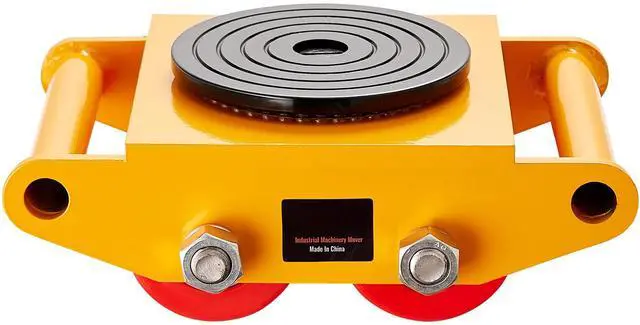 Main image of Machinery Skate Dolly, 13,200 LBS/6T Industrial Machinery Mover, Heavy Duty Carbon Steel Machinery Moving Skate with 4 PU Wheels and 360° Rotation Non-Slip Cap for Warehouse, Workshop, Factory
