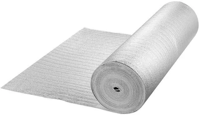 Main image of Double Reflective Insulation Roll, Foam Core Radiant Barrier, 5.5mm 48 in x 50 ft, Double-Sided Aluminum Foil EPE Foam Heat Reflective Shield, Thermal Insulation Roll for Window RV Roof