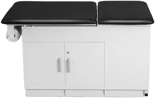 Main image of Pro Medical Exam Table, Medical Examination Bed with Adjustable Backrest, Physical Therapy Exam Table with Locking Cabinet, 2 Drawers, Paper Roll Dispenser, Step Stool & Leg Rest, 500LBS Loading