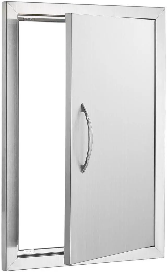 Main image of BBQ Access Door, 18W x 24H Inch Single Outdoor Kitchen Door, Stainless Steel Flush Mount Door, Wall Vertical Door with Handle, for BBQ Island, Grilling Station, Outside Cabinet