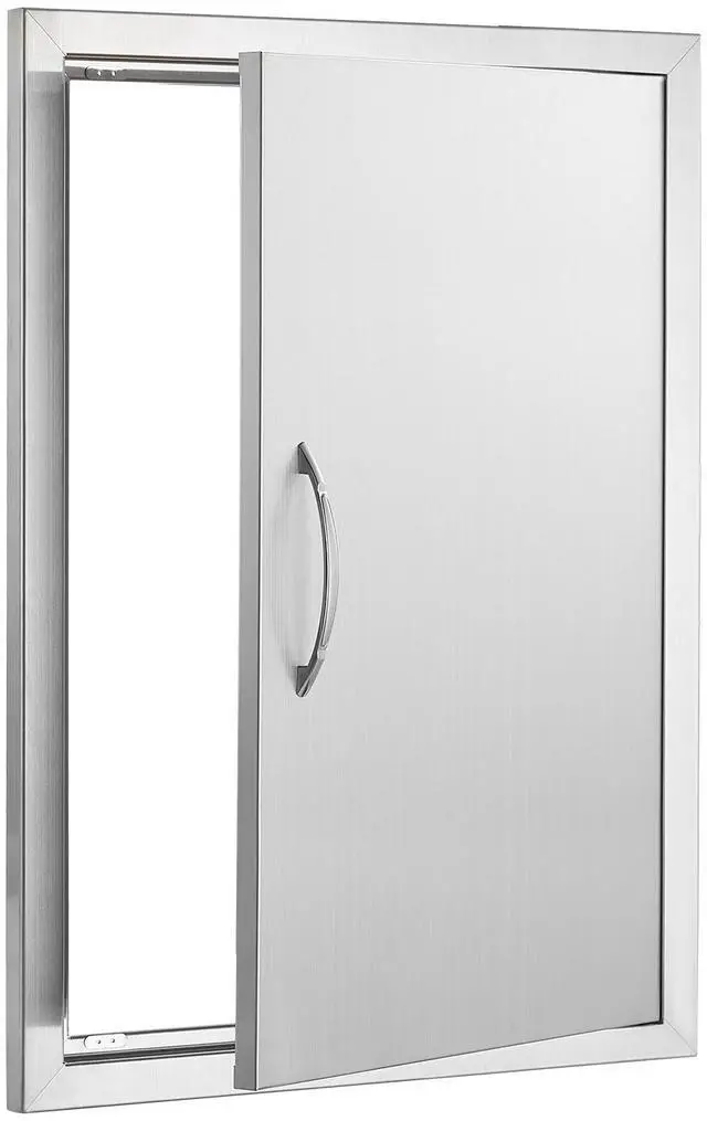 Main image of VEVOR BBQ Access Door, 20W x 27H Inch Single Outdoor Kitchen Door, Stainless Steel Flush Mount Door, Wall Vertical Door with Handle, for BBQ Island, Grilling Station, Outside Cabinet