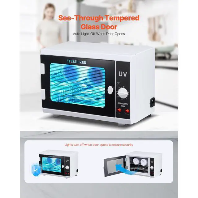 Alt view image 5 of 7 - Nail Tool Cleaning Machine 12L Large Capacity Knob Control Tool Cabinet Cleaner