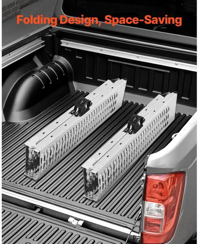 Alt view image 5 of 7 - Aluminum Ramps, 1000 lbs, 2Pcs Heavy-duty Ramps with Wider Ramp Surface, Universal Stable Loading Ramp with Handles, Fit for ATV, UTV, Motorcycle, Electric Bicycle, etc.