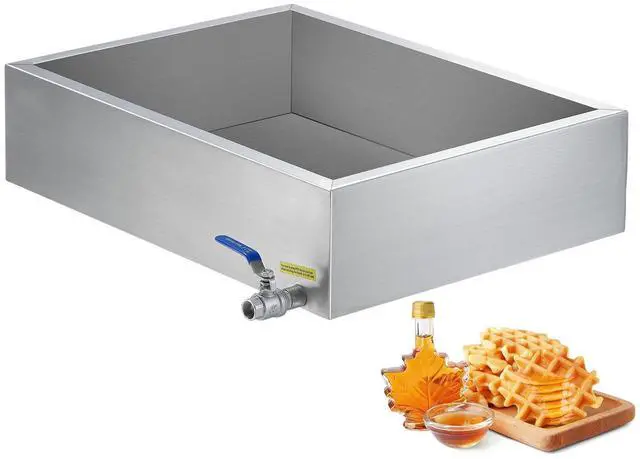 Main image of VEVOR Maple Syrup Evaporator Pan, 11.2 Gallon, 162 Cups of 8.8oz Maple Syrup, Flat Evaporator Pan with 1 Valve and 3 Heating Methods, 304 Stainless Steel Maple Syrup Pan for Home, Outdoor