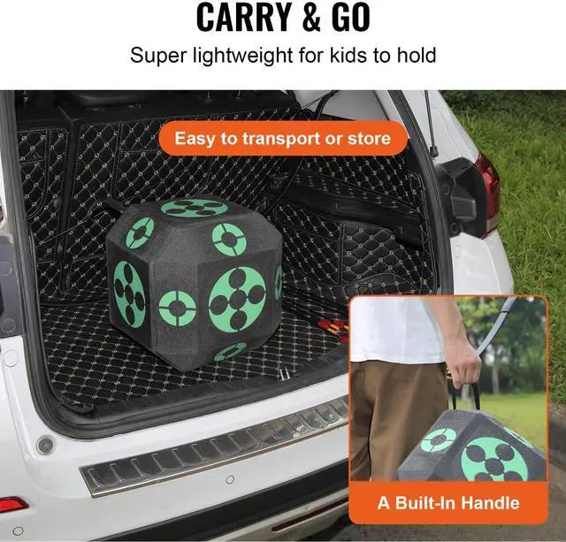 Alt view image 4 of 7 - Archery Target, 15"x15" All-side Shotting Archery Arrow Target, Outdoor Portable Archery Target with Carry Handle, Easy Arrow Removal, Great Visibility, Lightweight, Easy to Transport, Black