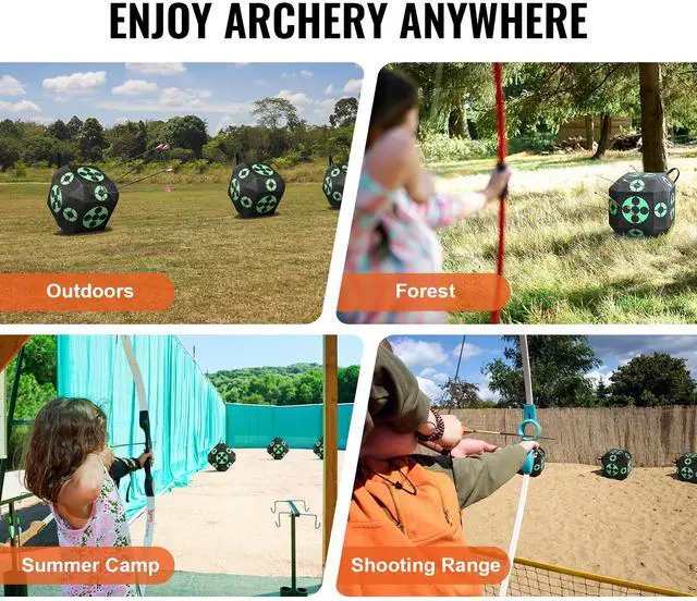 Alt view image 7 of 7 - Archery Target, 15"x15" All-side Shotting Archery Arrow Target, Outdoor Portable Archery Target with Carry Handle, Easy Arrow Removal, Great Visibility, Lightweight, Easy to Transport, Black