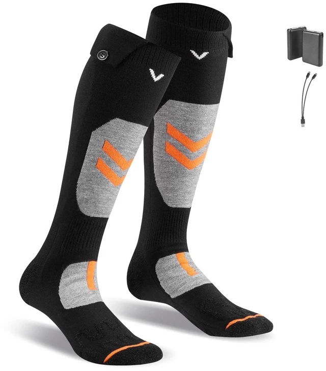 Alt view image 2 of 9 - VEVOR Electric Heated Socks 5000mAh M Size Rechargeable Heated Socks for Hunting