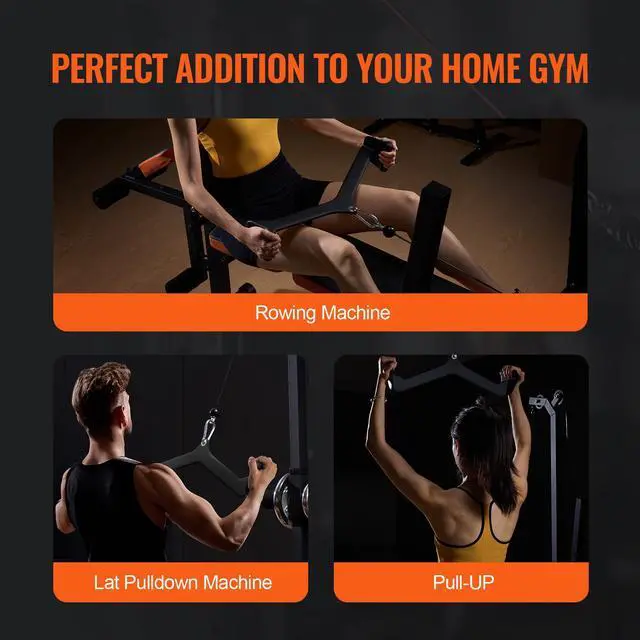 Alt view image 7 of 7 - LAT Pulldown Attachments, Cable Machine Rowing T-bar V-bar 5 Set, Tricep Pull Down Bar, Back Strength Training Rubber Coated Handle Grip, Bicep Curl Tricep Lat Pulldown Bar for Home Gym Fitness