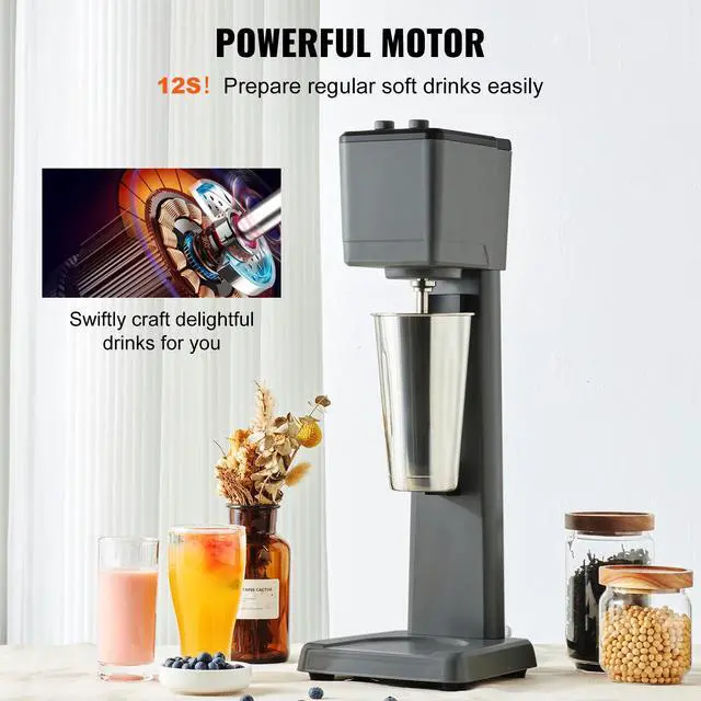 Alt view image 2 of 7 - Milkshake Maker Machine, 375W Commercial Milk Shake Maker Mixer, Single Head Drink Mixer Blender Machine, 3-Speed Milkshake Blender with 27.7oz Stainless Steel Cup for Commercial