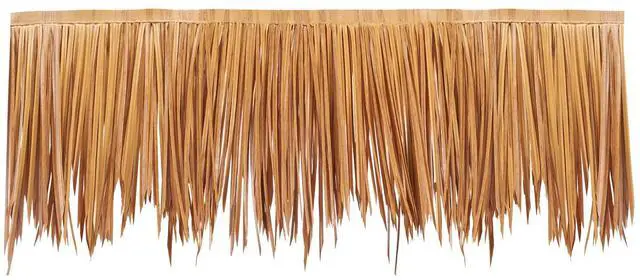 Main image of Artificial Thatch Grass Roof, 1.3 x3.2 ft Mexican Style Tiki Bar Hut Skirt Thatch Roofing Roll, Waterproof & Fire-Resistant, Palapa Duck Blind Grass for Patio Pool Beach Hawaiian Party Décor