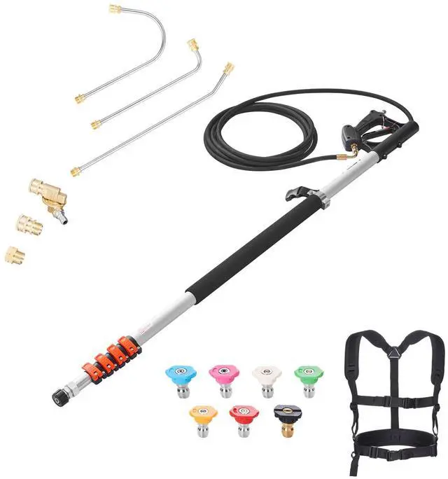 Main image of VEVOR Pressure Washer Telescoping Wand 21 ft 4000 psi Telescopic Spray Wand 7 Nozzles